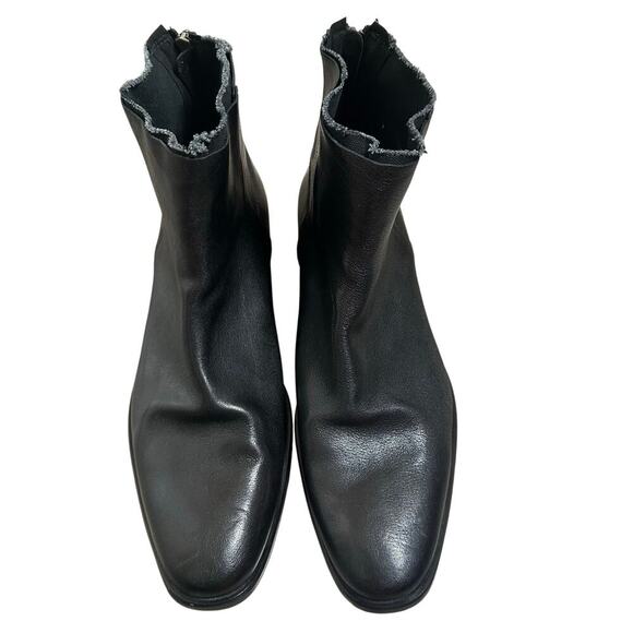 Zadig & Voltaire Romare Leather Ankle Boots Men's Black Size 44 - Picture 5 of 8